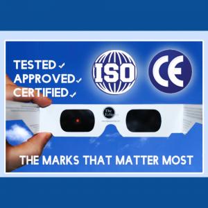 American Paper Optics Eclipse Glasses are “NASA Selected”, ISO and CE Certified, and Made in the USA.