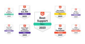 All 2023 G2 Badges earned by miniOrange