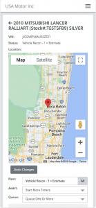 Mobile App Recon Car Map in Simple Recon