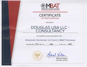 Mississippi Businesses Against Trafficking (MBAT) Partner Certificate