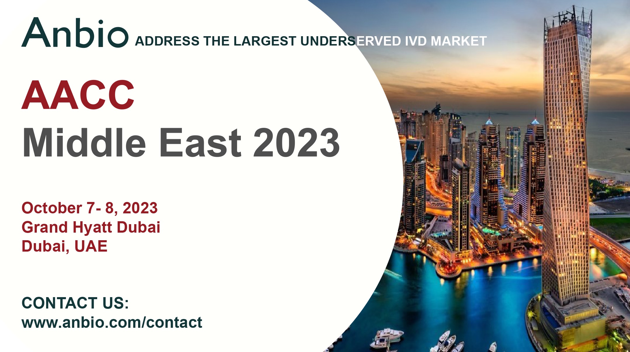 Anbio Biotechnology to present at AACC Middle East 2023 on October 7th, 2023