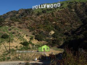Examining Gloriette-R1 at the Hollywood Sign's closest selfie location, The Last House on Mulholland.