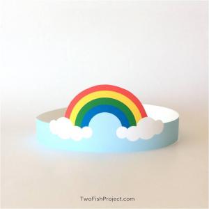 Cute Printable Rainbow Party Hats for Kids Birthday Parties and School Events Now Available