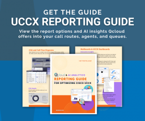 An image of three pages of the Cisco UCCX Reporting Guide with text suggesting you download it.