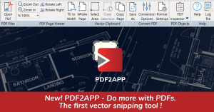 PDF2APP is a revolutionary new tool for selecting graphics from a PDF file and pasting them in Office, CAD and Visio as fully editable graphics.