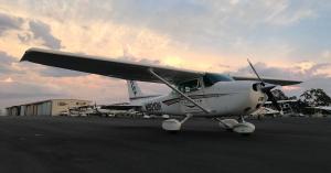 Flex Air Training Aircraft at Sunset