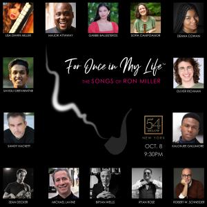 The Cast of "For Once in My Life -- The Songs of Ron Miller" Celebrate the Songs of Motown's Legendary Songwriter