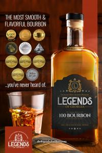 Legends 100 Bourbon, Legends Distillery, Cumming, Georgia, Spirits of the USA, SpiritsUSA