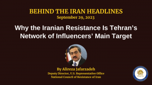 Alireza Jafarzadeh, the deputy director of the Washington office of the National Council of Resistance of Iran (NCRI), comments why the Iranian Resistance is Tehran’s network of influencers’ main target of disinformation.