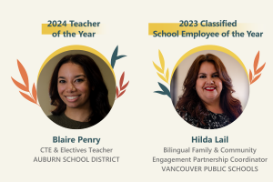 OSPI Announces Washington State Teacher of the Year and Classified School Employee of the Year