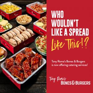 Tony Roma's Bones & Burgers Catering Selection