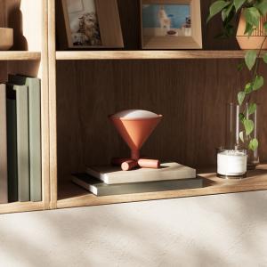 Cono lamp beautifully displayed as a decorative piece when not in use, seamlessly combining form and function