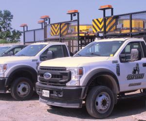 Silverback Traffic Solutions' Ford F550 Crash Trucks, Silverback is a subsidiary of RSG International