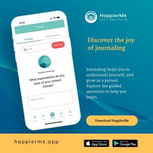 Image of a journal in the happierme app