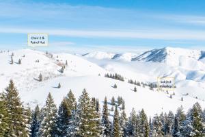 The image from Local Freshies dot com shows the Bridge Creek sidecountry terrain just south of the top of Soldier Mountain’s Bird’s Eye Lift, Chair 2, where the lost skier found herself.