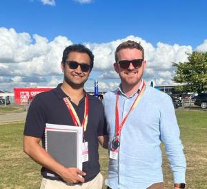 Akshay Shah from MJ Biopharm, with Bruce Adams, Commercial Director for Clinitouch