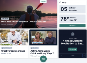 Wellzesta Life CommunityOS Senior Living Eldercare Platform Homepage