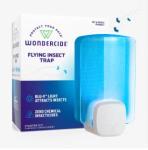 Wondercide's new Flying Insect Trap uses innovative, soft hue Blu-V™ light technology that mimics the same light flying insects are instinctively drawn to in nature.