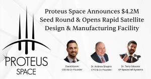 Proteus Space raises $4.2M for automatic satellite design with Proteus leadership pictured