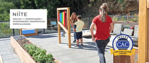Children play together outside at NIITE