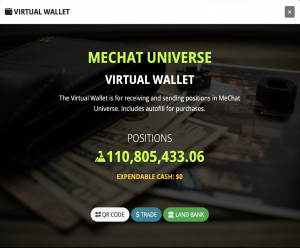 MeChat Universe Virtual Wallet Account Overview