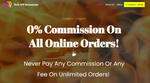 WebAppRestaurant Launches : 0% Commission On Unlimited Orders For A lifetime