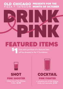 Old Chicago Pizza And Taproom Launches “Drink Pink” Campaign In Support Of Breast Cancer Awareness Month