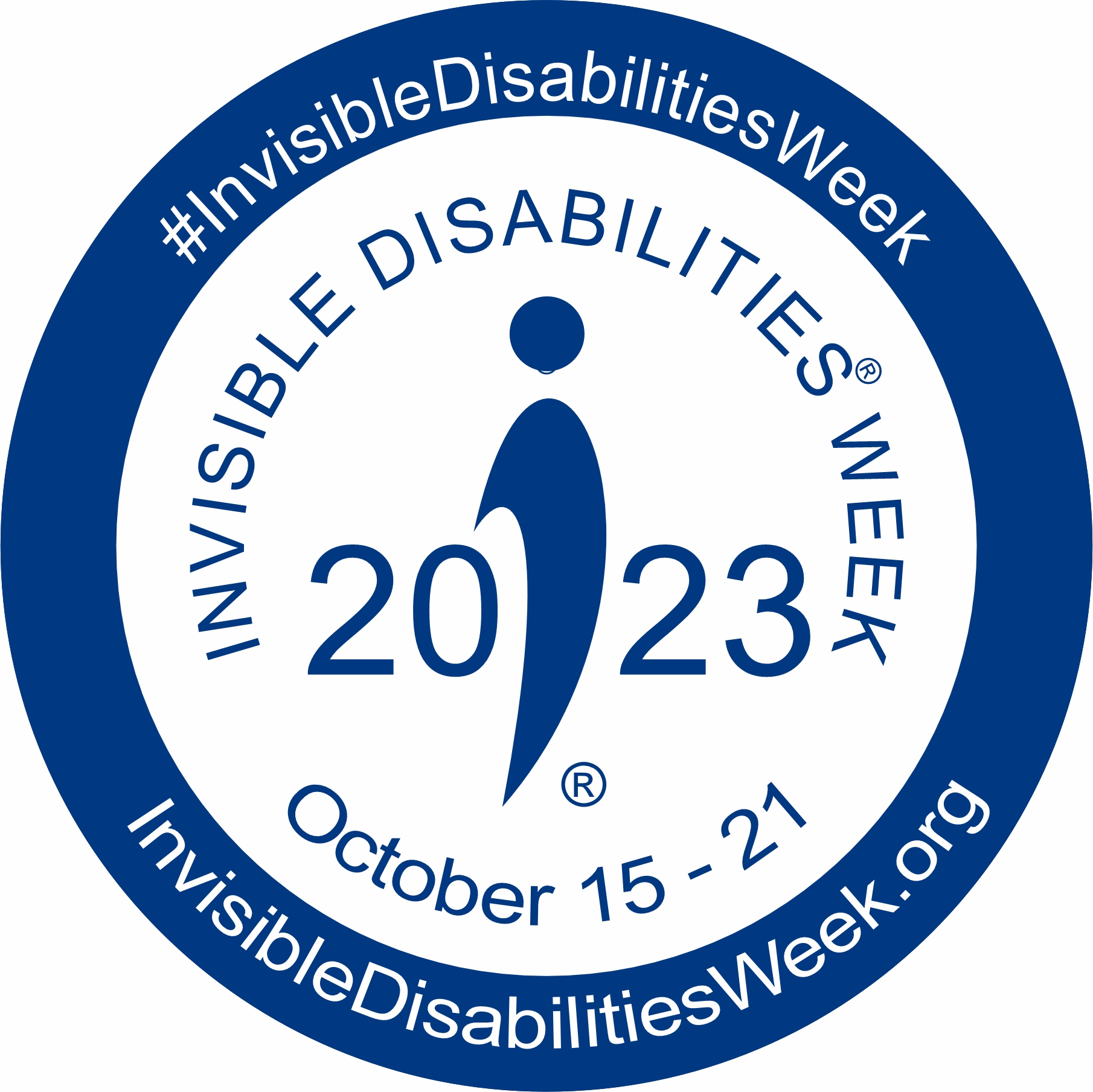 Invisible Disabilities Week 2023 Badge - Oct 15 - 21- Invisible Disabilities Association