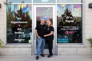 Tony and Colleen Gaglio, proud owners of Hawaii Fluid Art, Rochester Hills