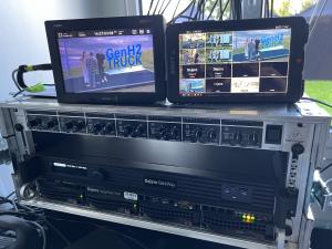 A Dejero GateWay provided Livecast with reliable internet at its temporary production camp for rapid 1080p HD video transfers for post production