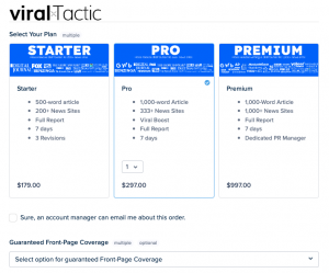 ViralTactic New PR Plans