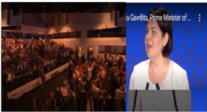 Mrs. Gavrilita."I believe that the restructuring of the security architecture that we are seeing in the world today is fundamentally about democratic values worldwide. And we must rise to this occasion."