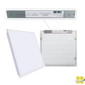 Views of GAYA 2’ x 2’ LED Flat Panel Lights with selectable wattage and selectable Kelvin