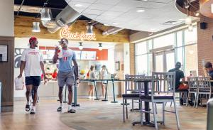 Students outside of Chick-fil-A