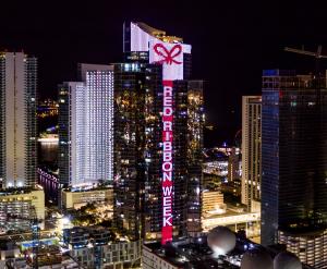 Tallest Digital Ribbon, First Lady Reagan “Say No to Drugs” Slogan Ignite Paramount Miami Worldcenter