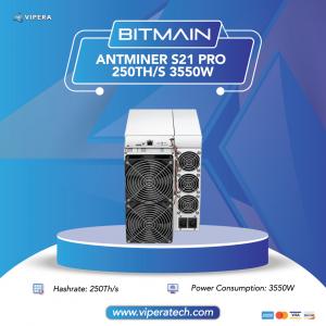 Bitmain Antminer S21 PRO 250TH/s 3550W