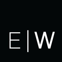 black background with the letter E a line and then the letter W in white text.