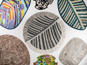 Colorful assortment of area rugs by interior designers Britto Charette