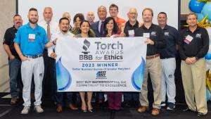 Best Buy Waterproofing Team at Torch Awards