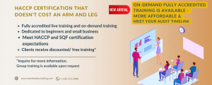 SFPM Consulting offers fully accredited affordable HACCP training