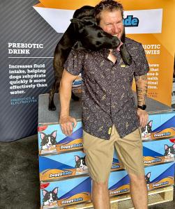 Aaron Tucker and his dog