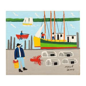 Vibrant paintings by Canadian folk art legends Maud Lewis and Joe Norris share the spotlight in Miller & Miller auction