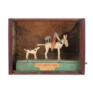 The surprise lot of the auction was a rare and beautiful circa 1900 diorama out of Lehigh Corners, Leeds County, Ontario, titled A Great Catastrophe, Shoot Dat Dog (CA$8,260).