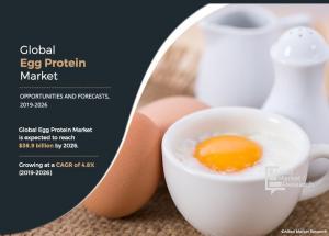 At a CAGR of 4.8%, the Egg Protein Market Expected to Reach .9 billion by 2026