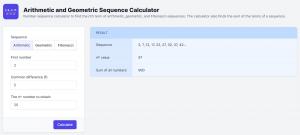 Arithmetic and Geometric Sequence Calculator
