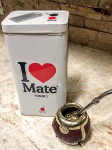 The logo of AYMA promoting yerba mate as a superfood