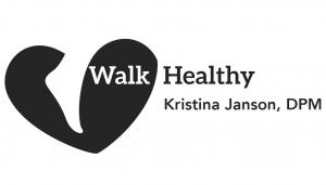 Kristina Janson, DPM logo includes a heart with a foot in the center