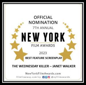 “The Wednesday Killer,” from Haute-Lifestyle.com Publisher Janet Walker, Nominated for Screenplay of the Year