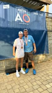 Tony Roig and Sarah Mitten Senior Pro Bronze Medalists Atlanta Open