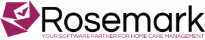 logo for the Rosemark with the tag line that reads "your software partner for home care management"